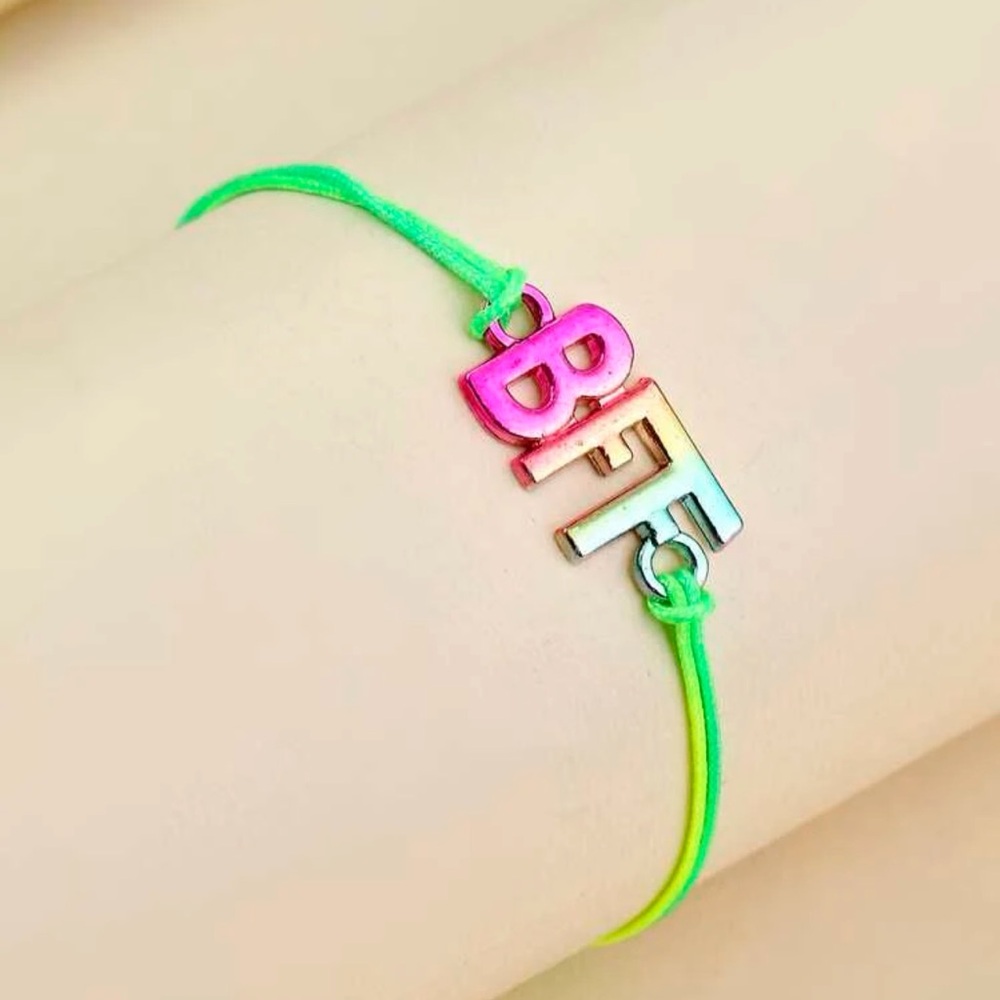 💕 Adjustable Colorful Neon BFF Bracelet 💕